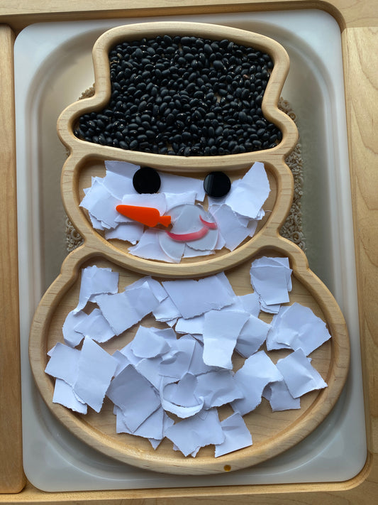 Snowman Imaginative Play Tray